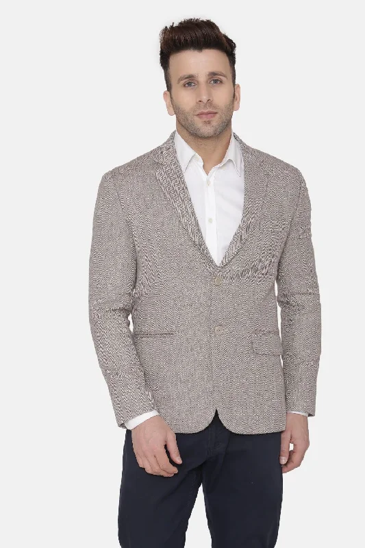 Tweed Beige Blazer Artistic Men's Avant