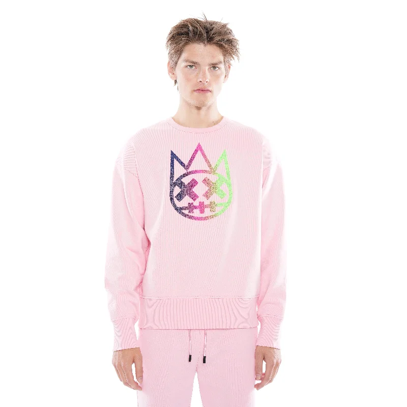 CREW NECK FLEECE IN CANDY PINK Minimalist Men's Casual 