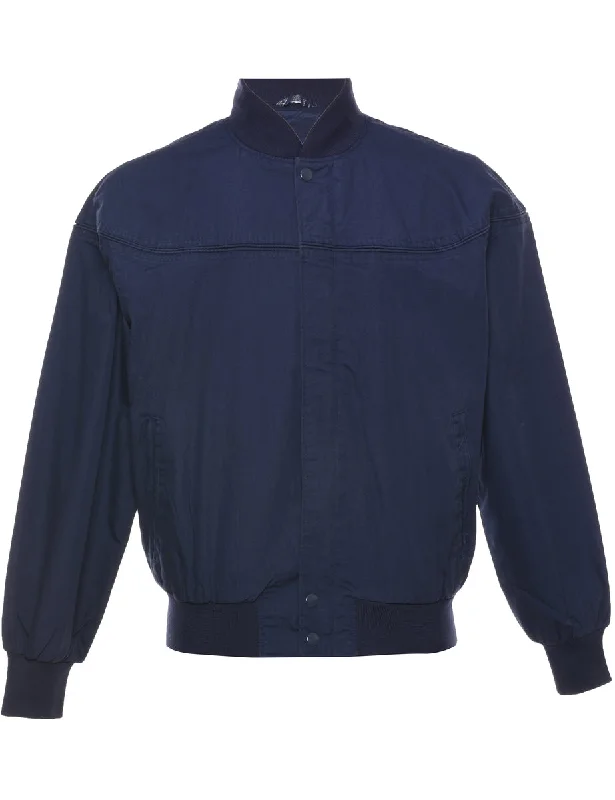 Navy Bomber Jacket - M Luxurious Men's High