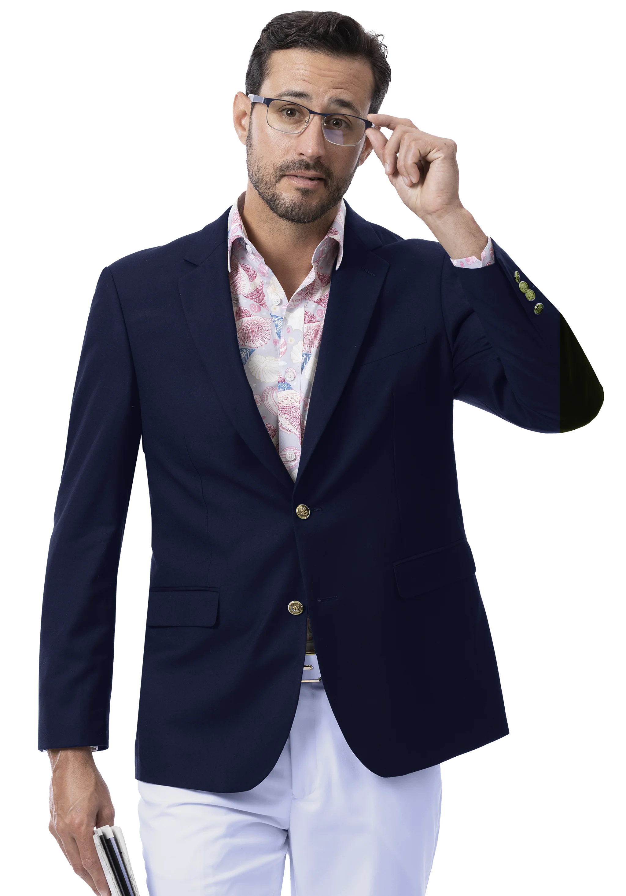 Navy Single Breasted Blazer J170 Streetwear Style