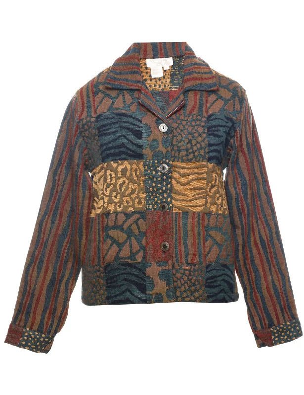 Animal Print Tapestry Jacket - S Adventure