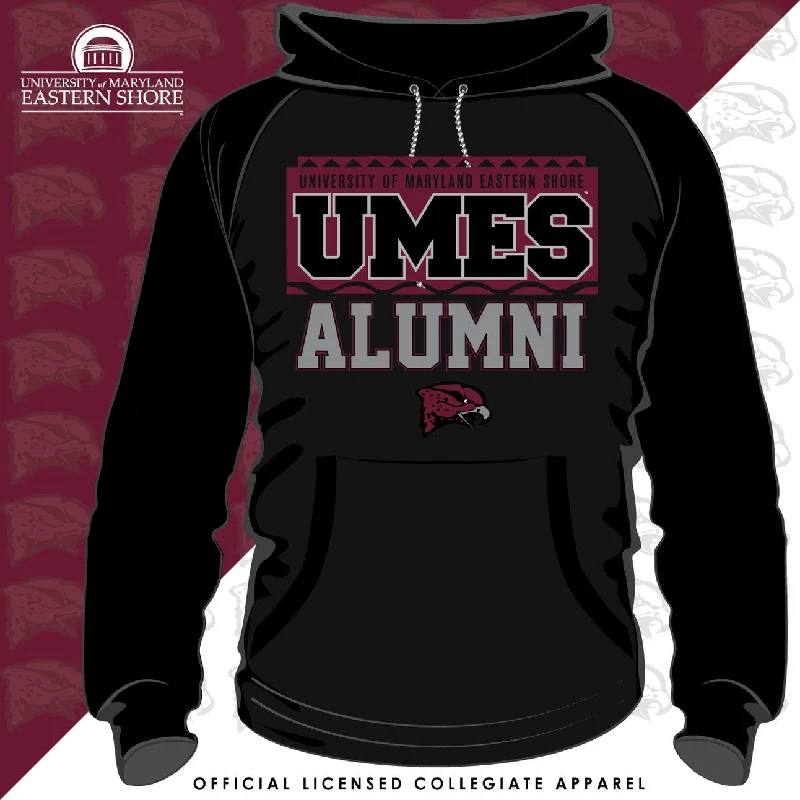 Maryland Eastern Shore | UMES |  90s ALUMNI Black Unisex Hoodie -DK- Preppy Men's College