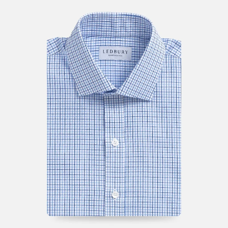 The Blue Hughes Check Custom Shirt Luxurious Men's High