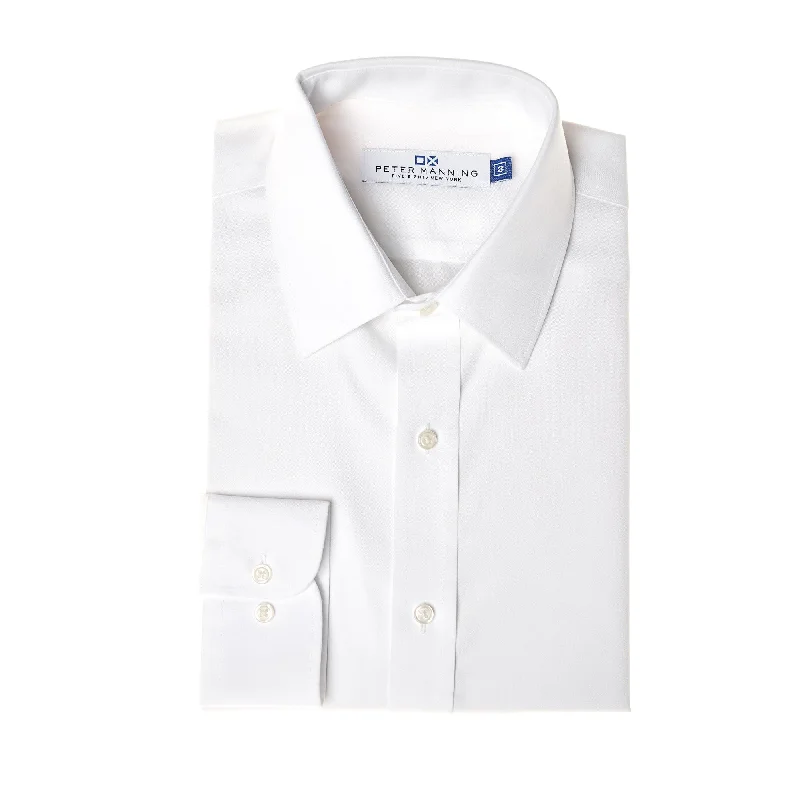 Easy Care Dress Shirt Standard Fit - White Stylish Men's Neon