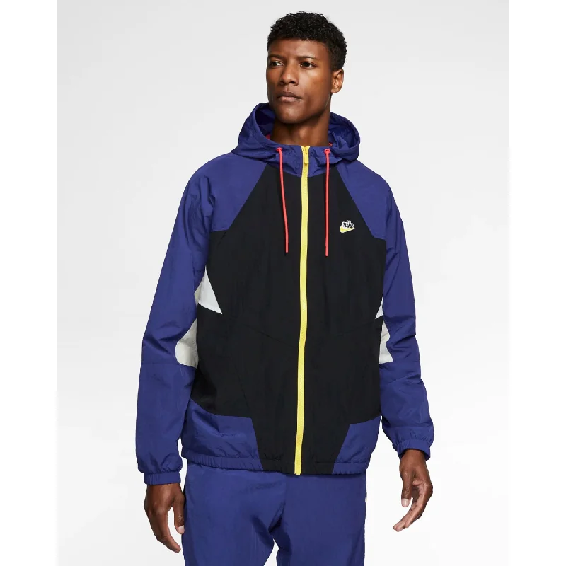 Nike Sportswear Heritage Windrunner Hooded Jacket Deep Royal Blue/Black/Pure Platinum  CJ4358-455 Men's Lumberjack