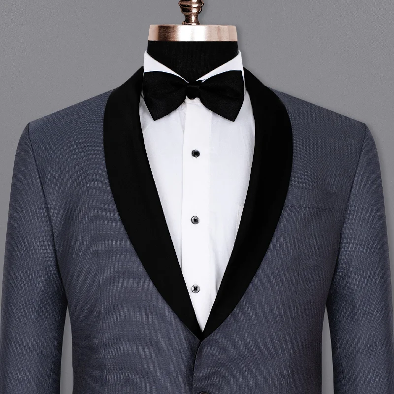 Tangaroa Blue Wool Rich Tuxedo Blazer Preppy Men's College