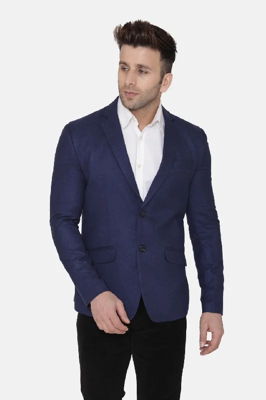 Wool Blue Blazer Tough Men's Military