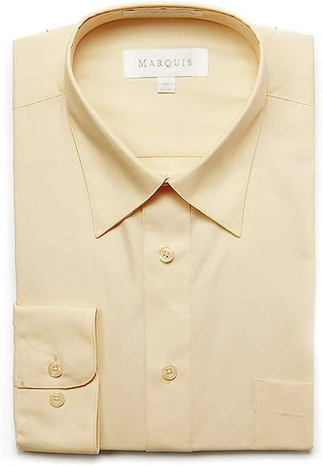 Marquis 009 Dress Shirt Regular Fit Soft Butter Unique Men's Patch