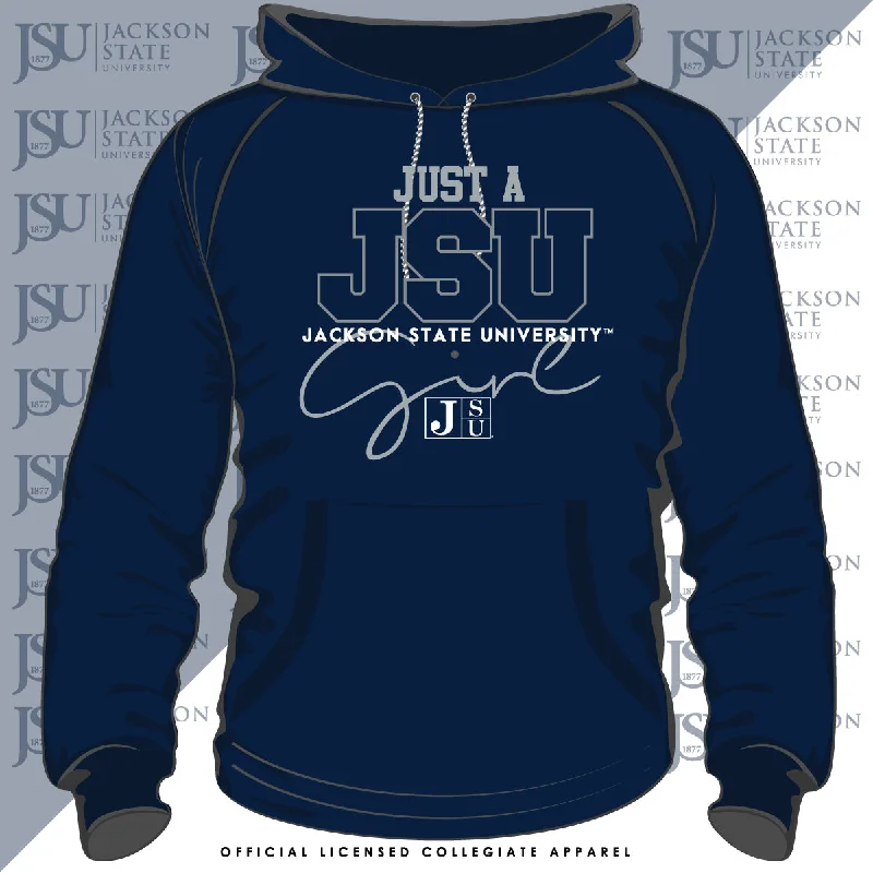 Jackson St. | Just A Girl Navy Unisex Hoodie (Z) Tailored