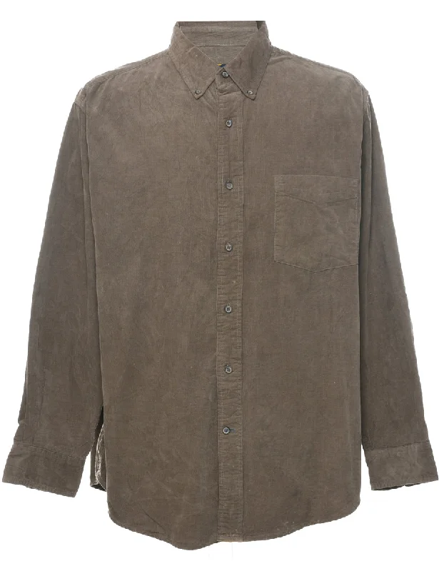 Corduroy Beige Shirt - XL Artistic Men's Hand