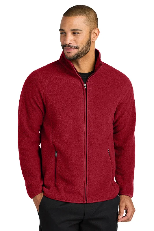 Port Authority Mens C-FREE Raglan Pill Resistant Fleece Full Zip Jacket - Rich Red - New Edgy Men's Punk