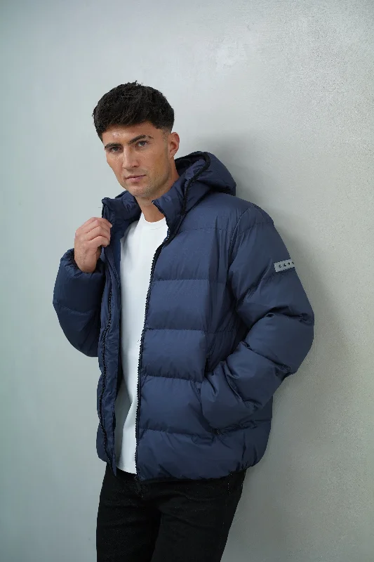 Capo Puffer Jacket - Navy Refined Men's European