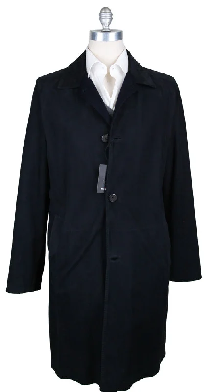 Kiton Navy Blue Reversible Coat Dapper Men's 1920S