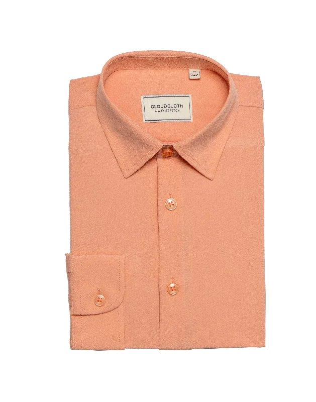 MSH9801 Peach 4Way Stretch Shirt. Available in 17 Colors! Casual Men's Short