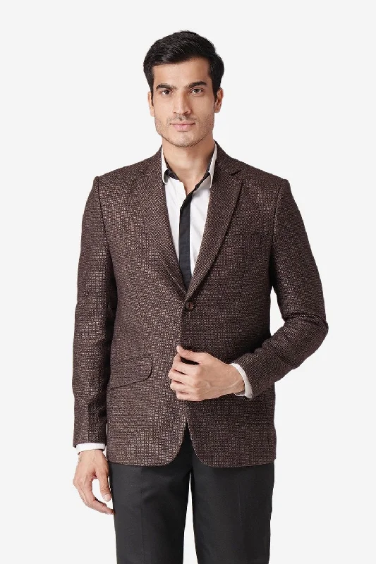 Tweed Dark Brown Blazer Adventure