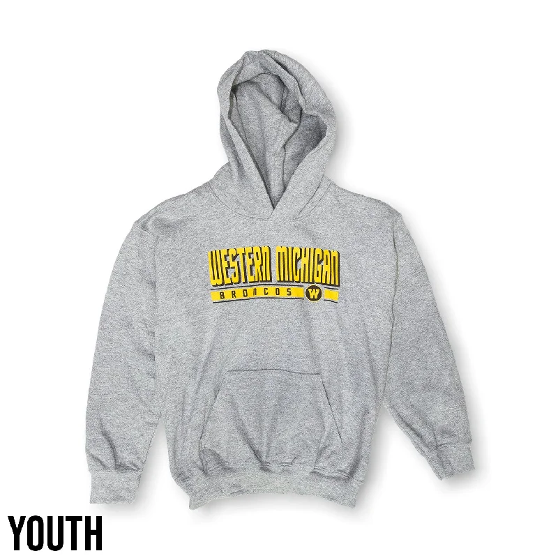 Western Michigan Shadow Youth Hoodie Cozy Men's Sherpa