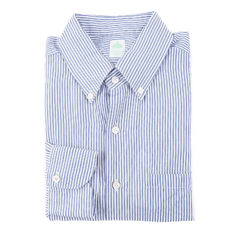 Finamore Slim-Fit Cotton Dress Shirt Relaxed Men's Beach