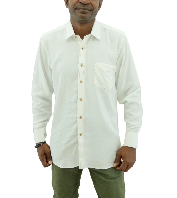 13L1874E, Oleg Cassini Men's Solid L/Sleeve  Linen Shirts Bold Men's Statement