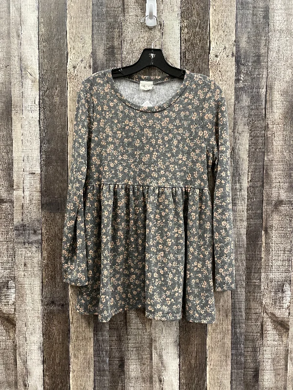 Top Long Sleeve By Lovely Melody In Floral Print, Size: S Hip Men's Retro