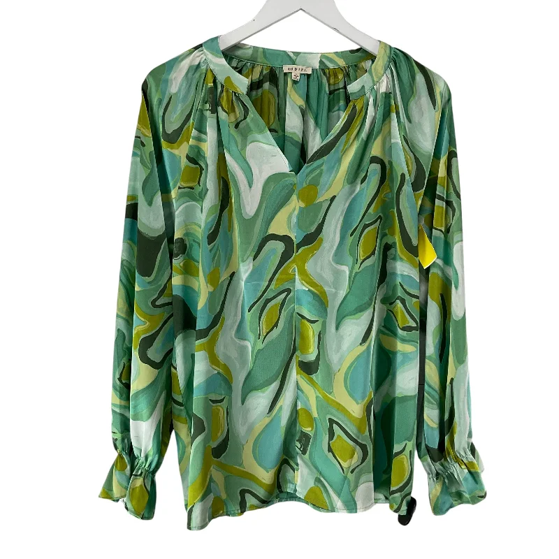 Top Long Sleeve By Jodifl In Green, Size: L Masculine Men's 