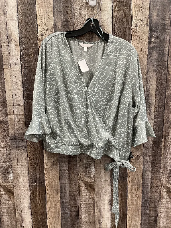 Top 3/4 Sleeve By Lc Lauren Conrad In Green, Size: L Cool Men's Skate