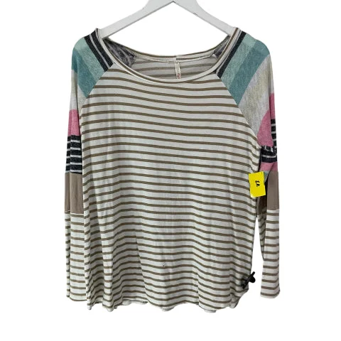 Top Long Sleeve By My Story In Striped Pattern, Size: M Trendy Men's Bucket