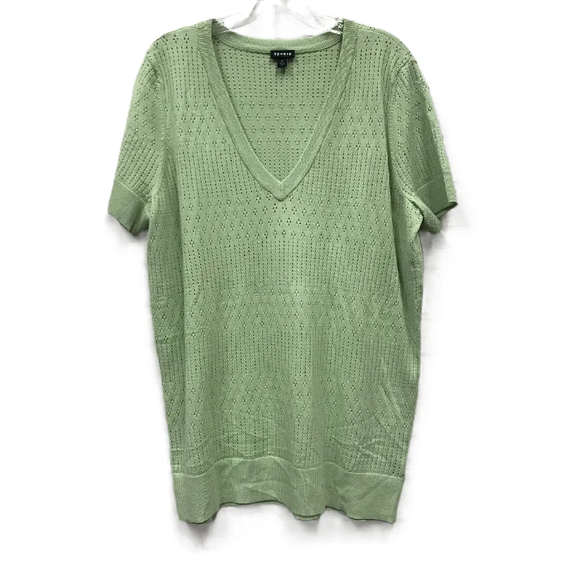 Green Top Short Sleeve By Torrid, Size: 2x Refined Men's Hand