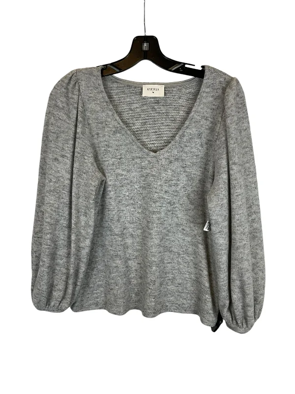 Top Long Sleeve By Everly In Grey, Size: S Cclassic Men's Tweed