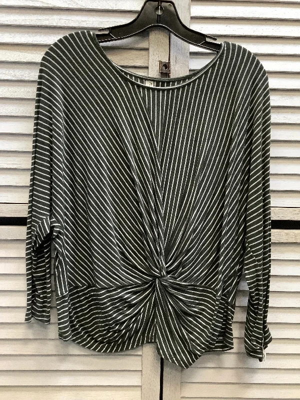 Top Long Sleeve By Perseption Concept In Green, Size: Xl Trendy Men's Oversized