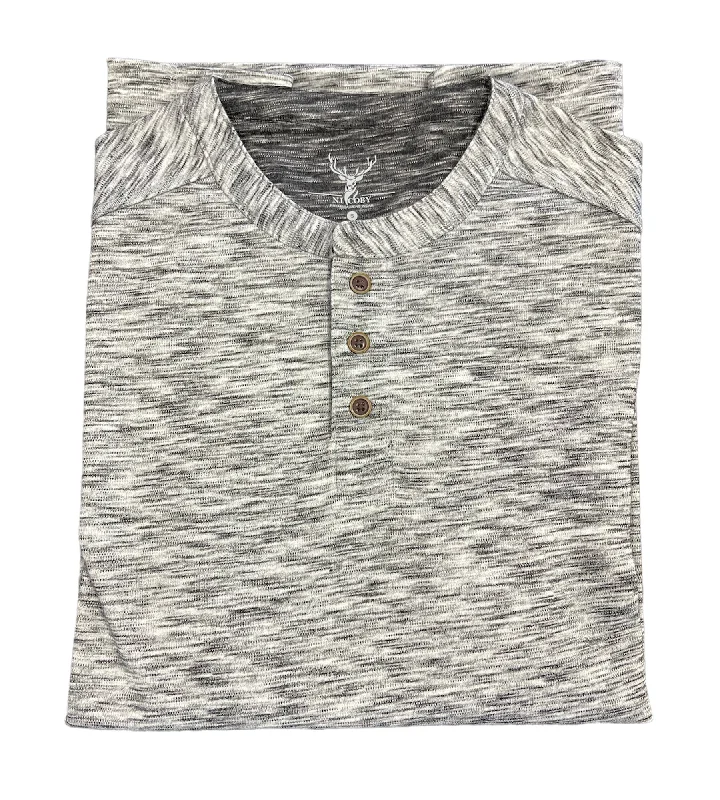 SOFT SLUB HENLEY - GREY Sophisticated Men's 