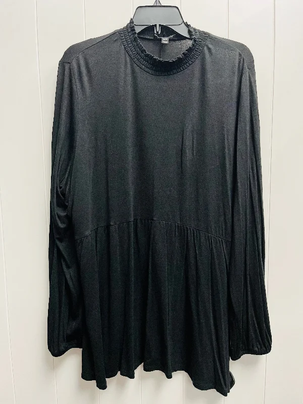 Top Long Sleeve By Lane Bryant In Black, Size: 18 Organic