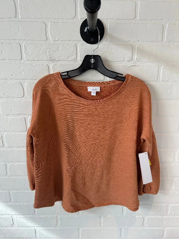 Top Long Sleeve By Pure Jill In Orange, Size: Sp Practical Men's Quick