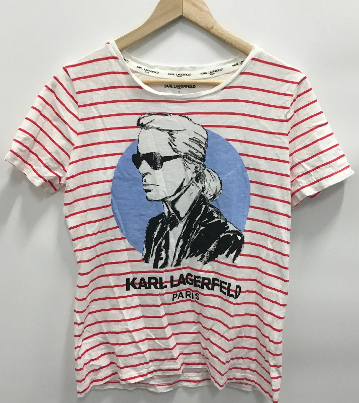 Top Short Sleeve Basic By Karl Lagerfeld  Size: S Elegant Men's Cashmere