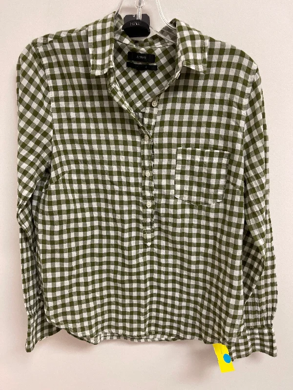 Top Long Sleeve By J. Crew In Green, Size: S Bold Men's Statement