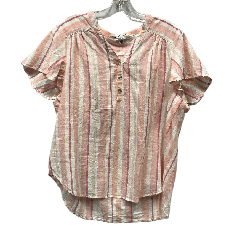 Pink Top Short Sleeve By French Laundry, Size: Xl Cclassic Men's Tweed