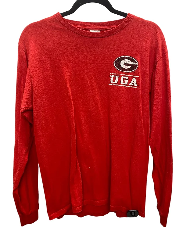 Top Long Sleeve By Soffe In Red, Size: M Hip Men's Urban