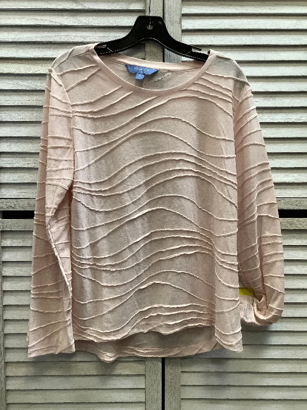 Top Long Sleeve By Simply Vera In Pink, Size: Xl Sophisticated Men's 