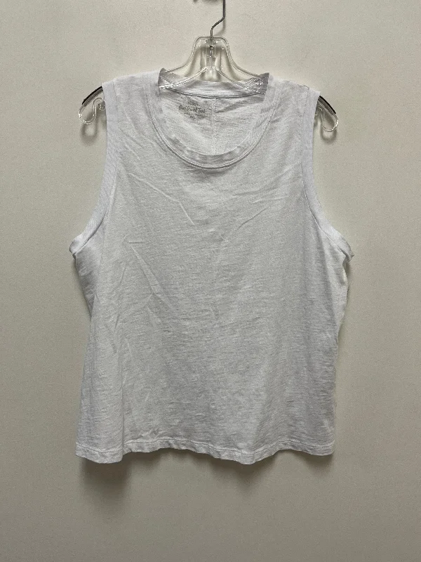 White Tank Top J. Crew, Size 2x Hip Men's Retro