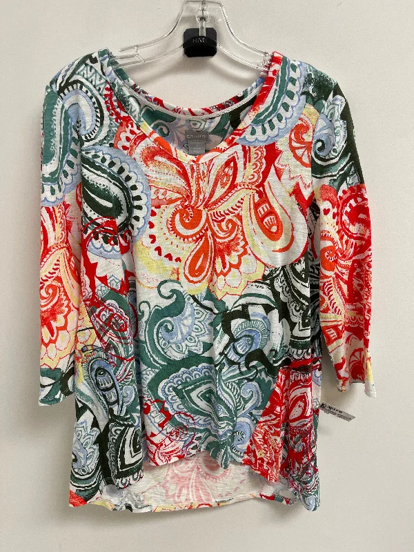 Tunic Long Sleeve By Chicos In Multi-colored, Size: M Confident Men's Power