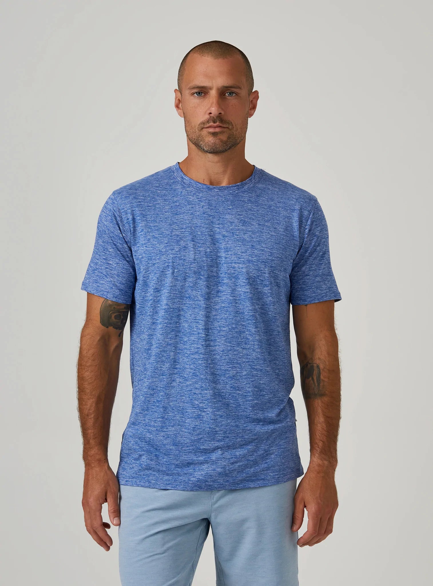 SS CREW NECK TEE - AZZURE Practical Men's Quick