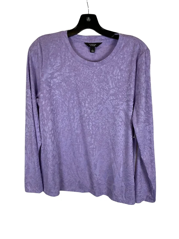 Top Long Sleeve By Simply Vera In Purple, Size: L Youthful Men's Pop