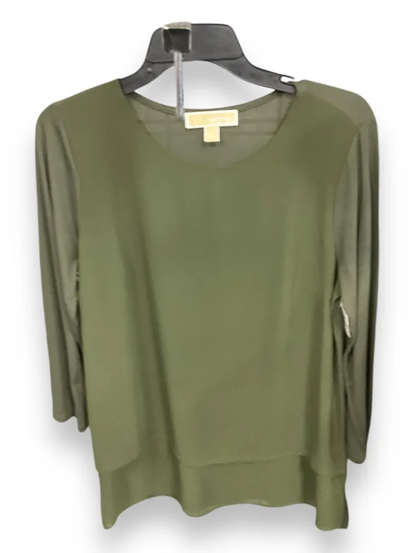 Top Long Sleeve By Michael By Michael Kors In Green, Size: M Dynamic Men's Glow