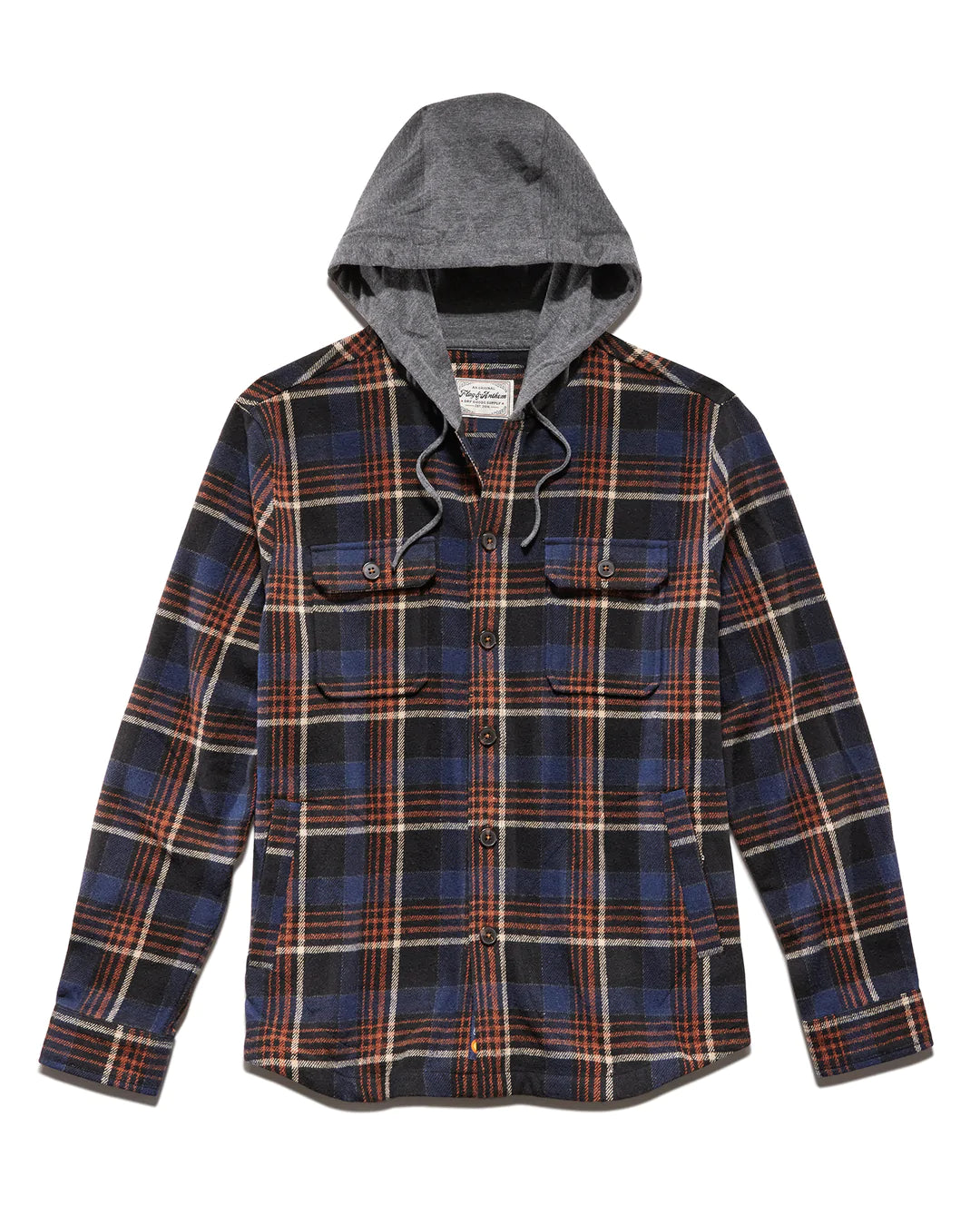 HOODED FLANNEL - BK/NV/OR Cclassic Men's Tweed