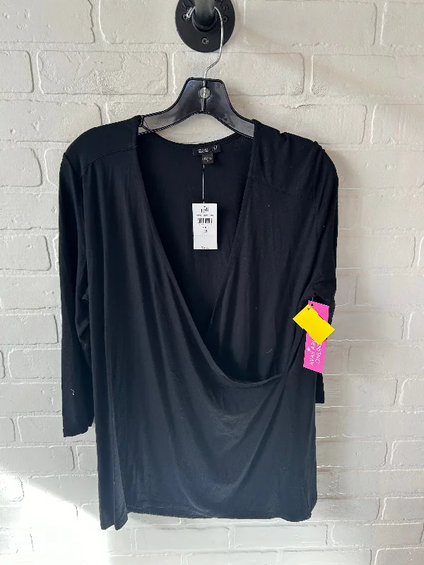 Top 3/4 Sleeve Basic By J. Jill In Black, Size: M Adventure