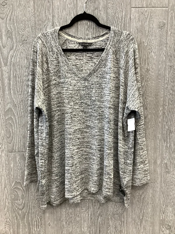 Top Long Sleeve By Banana Republic In Grey, Size: Xxl Casual Men's Japanese 