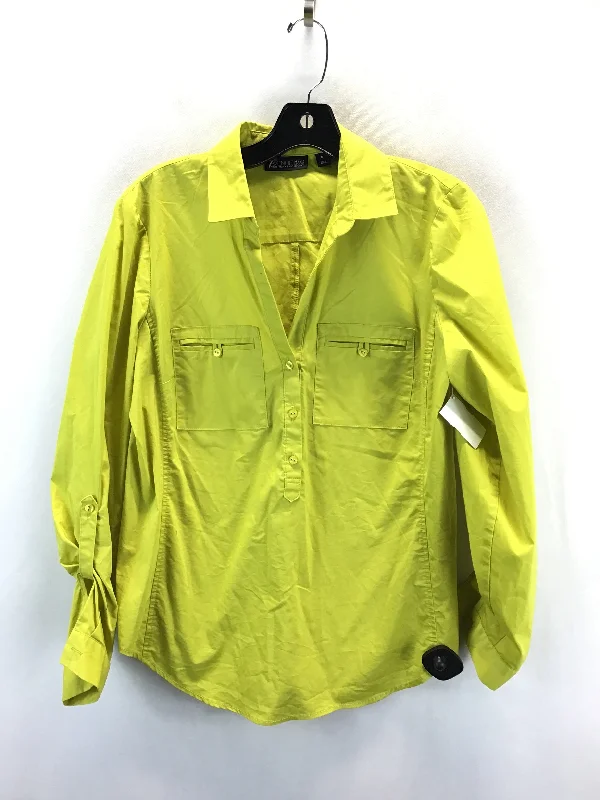 Top Long Sleeve By New York And Co In Yellow, Size: M Dynamic Men's High