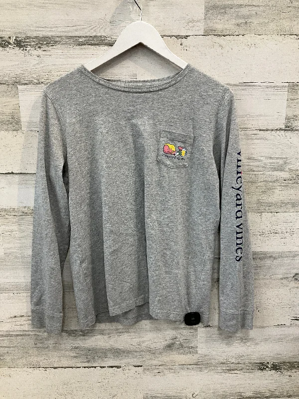 Top Long Sleeve By Vineyard Vines In Grey, Size: L Dynamic Men's Glow