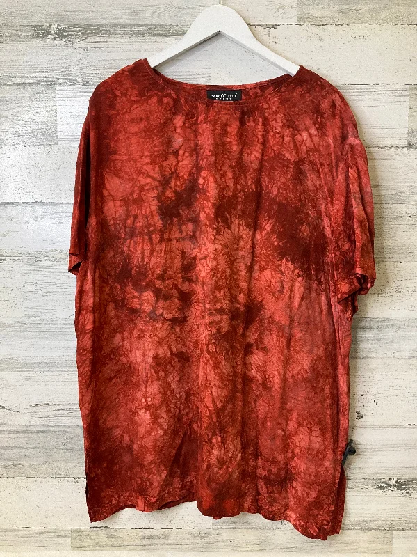 Top Short Sleeve By Carole Little  Size: 1x Cool Men's Distressed