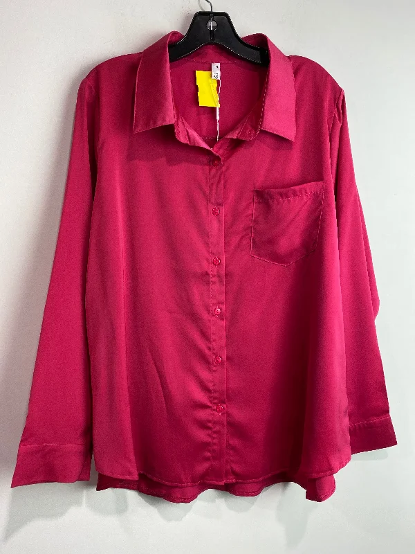 Top Long Sleeve By Clothes Mentor In Pink, Size: Xl Dapper Men's 1920S