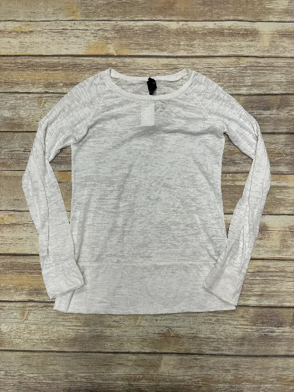 Top Long Sleeve By Alternative In White, Size: L Monochromatic All